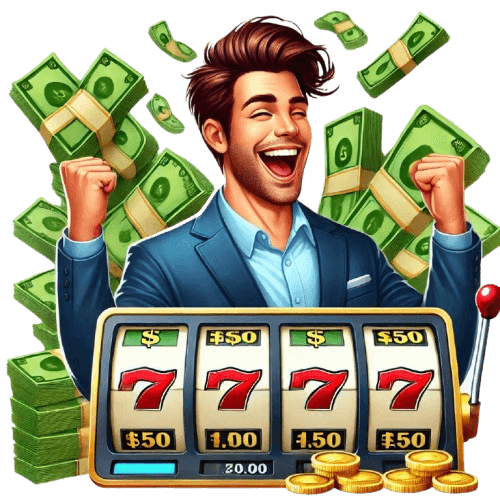 happy man with cash